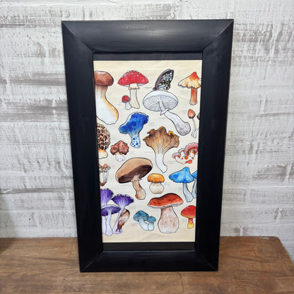 Watercolor Mushroom Canvas Print Framed Art