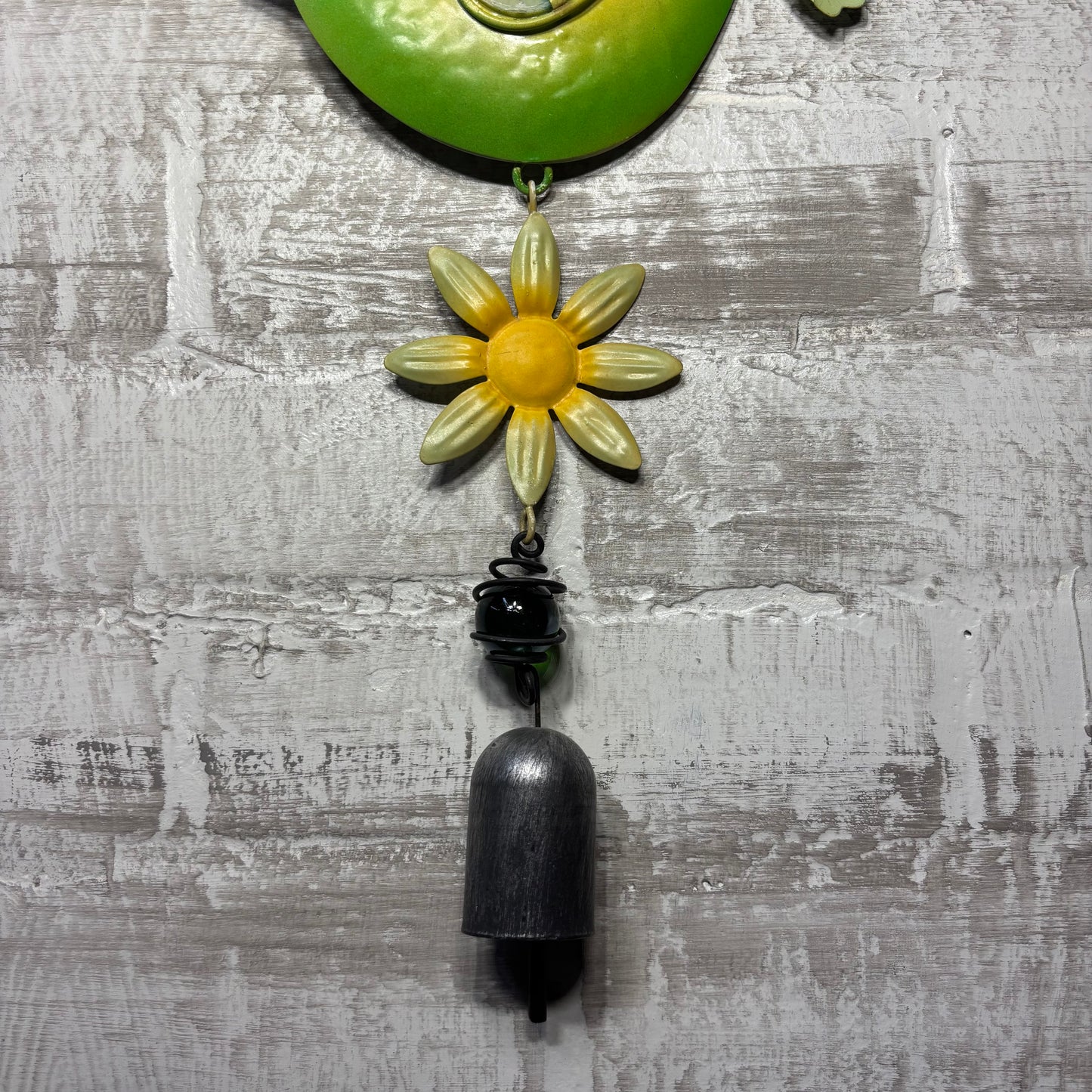 Green Bird Floral Wind Chime
