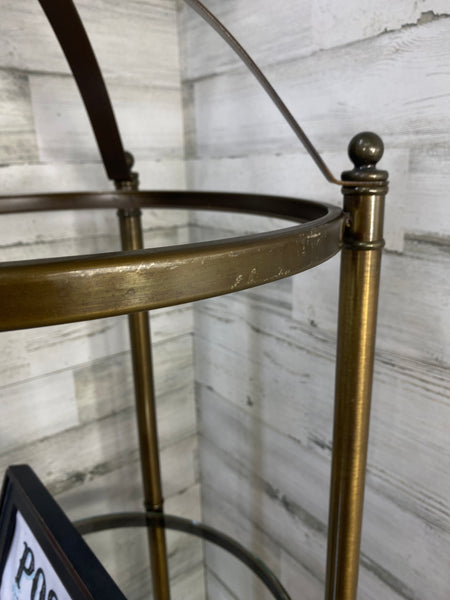 Glass & Metal Round Shelf