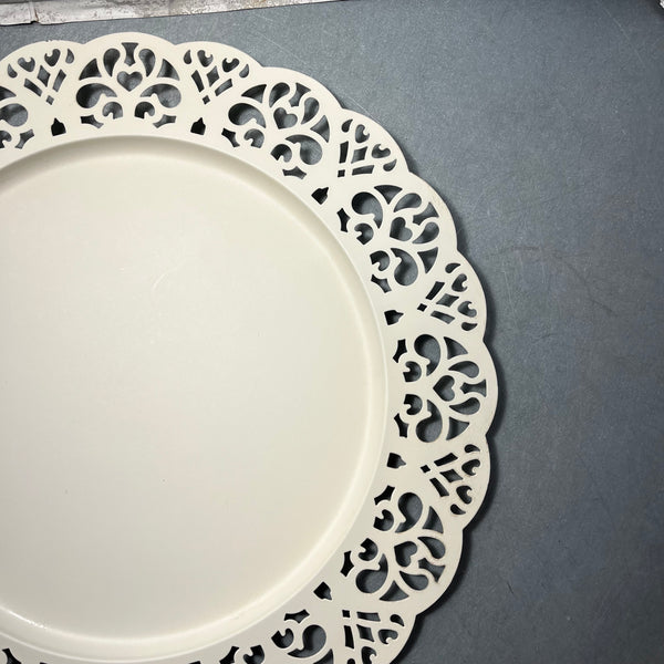 White Lace Dessert Tray/ Plate