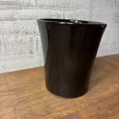 Black Glazed Clay Pot