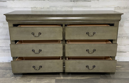 Gray 6 Drawer Dresser