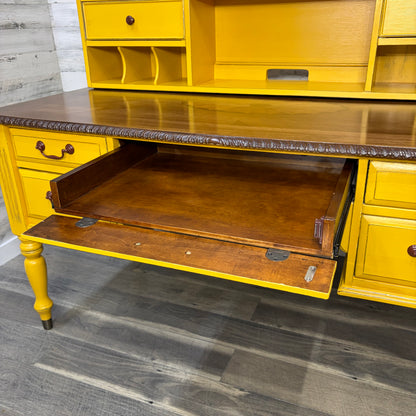 Yellow 2pc Wood Desk