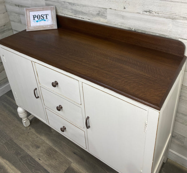 Antique White Buffet Cabinet