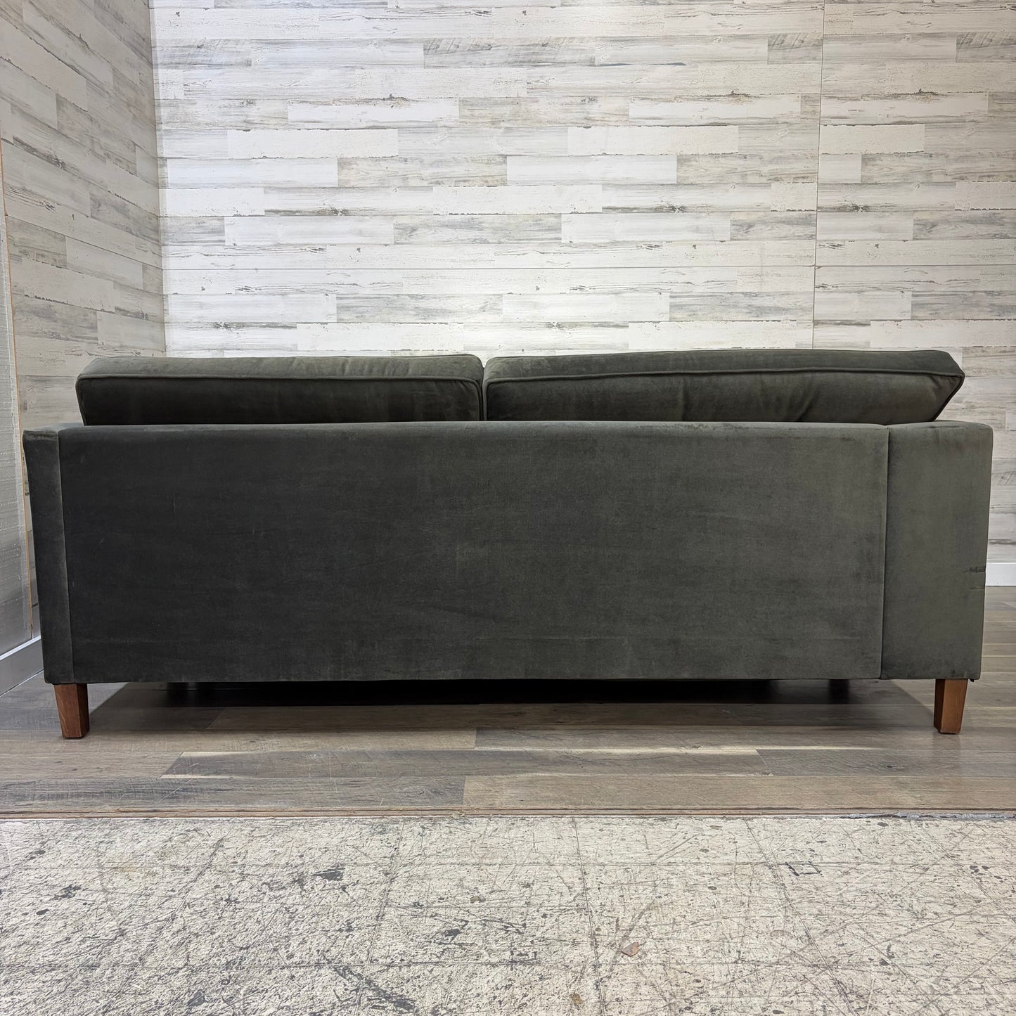 Dark Green 2pc Sectional Modern Couch