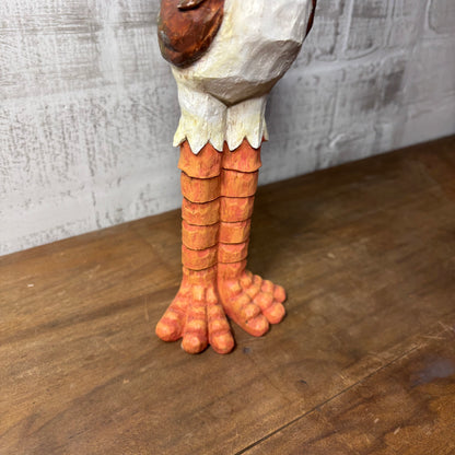 Painted Cartoon Rooster Figurine
