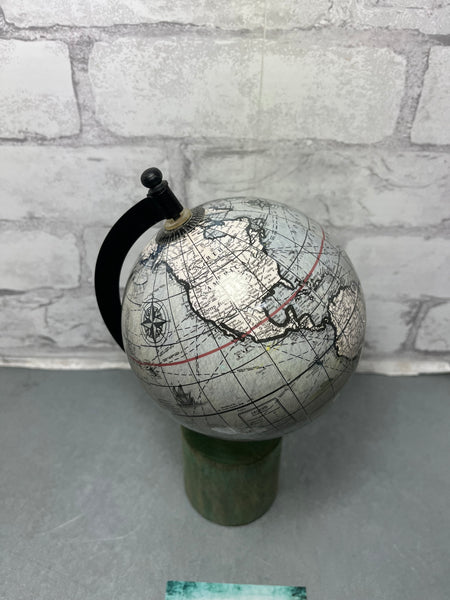 Rotating World Globe With Wooden Base