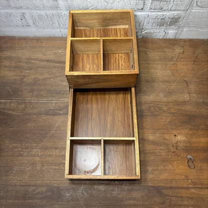 Hinged Vanity Wooden Organizer