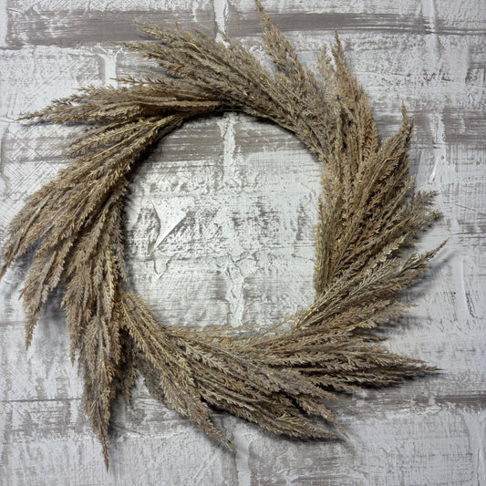 Faux Pampas Grass Boho Wreath