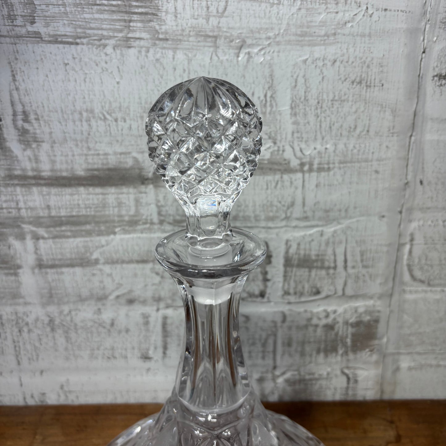 Vintage Ships Captain Carafe Crystal Decanter