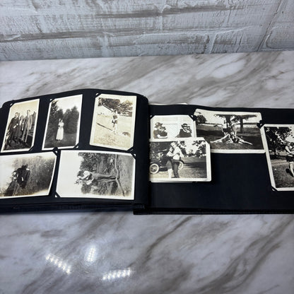 Vintage Embossed Photographs String Bound Photo Album