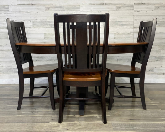 Black Dining Table & 4 Chairs Set