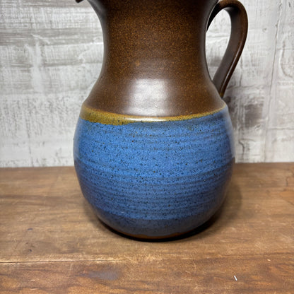 Blue Stoneware Pitcher
