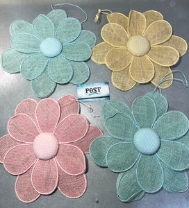 Burlap Flower Wall Decor Set