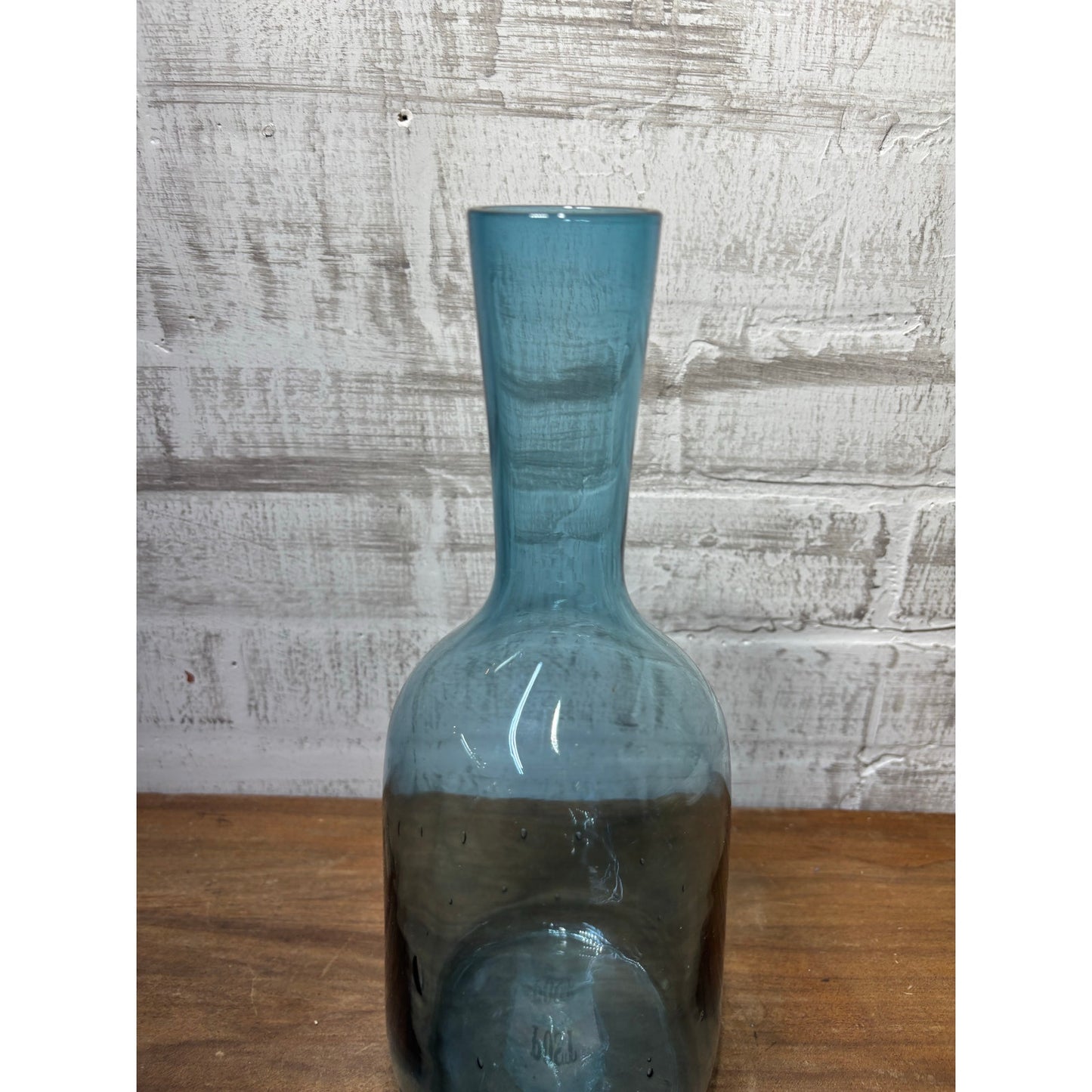 Hand Blown Blue Glass Vase
