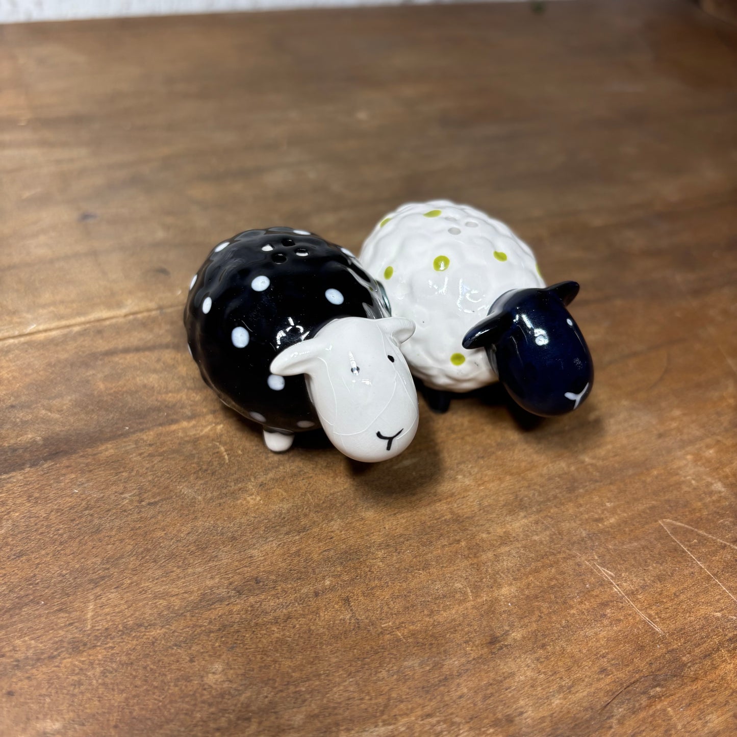 Ceramic Sheep Magnetic Salt & Pepper Shakers