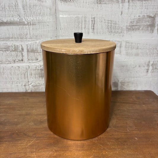 Copper Patina Tin Canister W/ Lid
