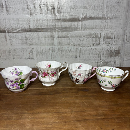 Floral Vintage Teacup Set Of 4 #3