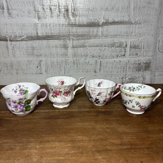 Floral Vintage Teacup Set Of 4 #3