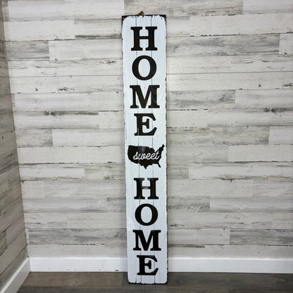 Double Sided Wooden Welcome Home Sign with Patriotic Design
