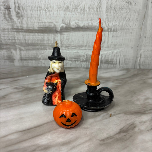 Vintage Lot Of Halloween Wax Candles