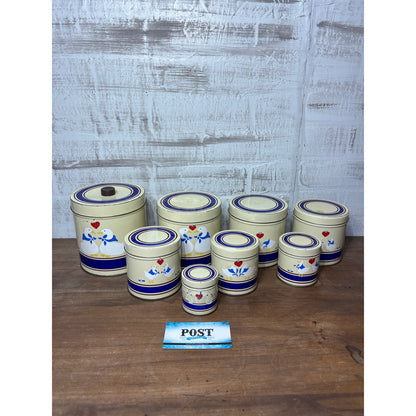 Vintage Goose Tin Nesting Canisters Set Of 8