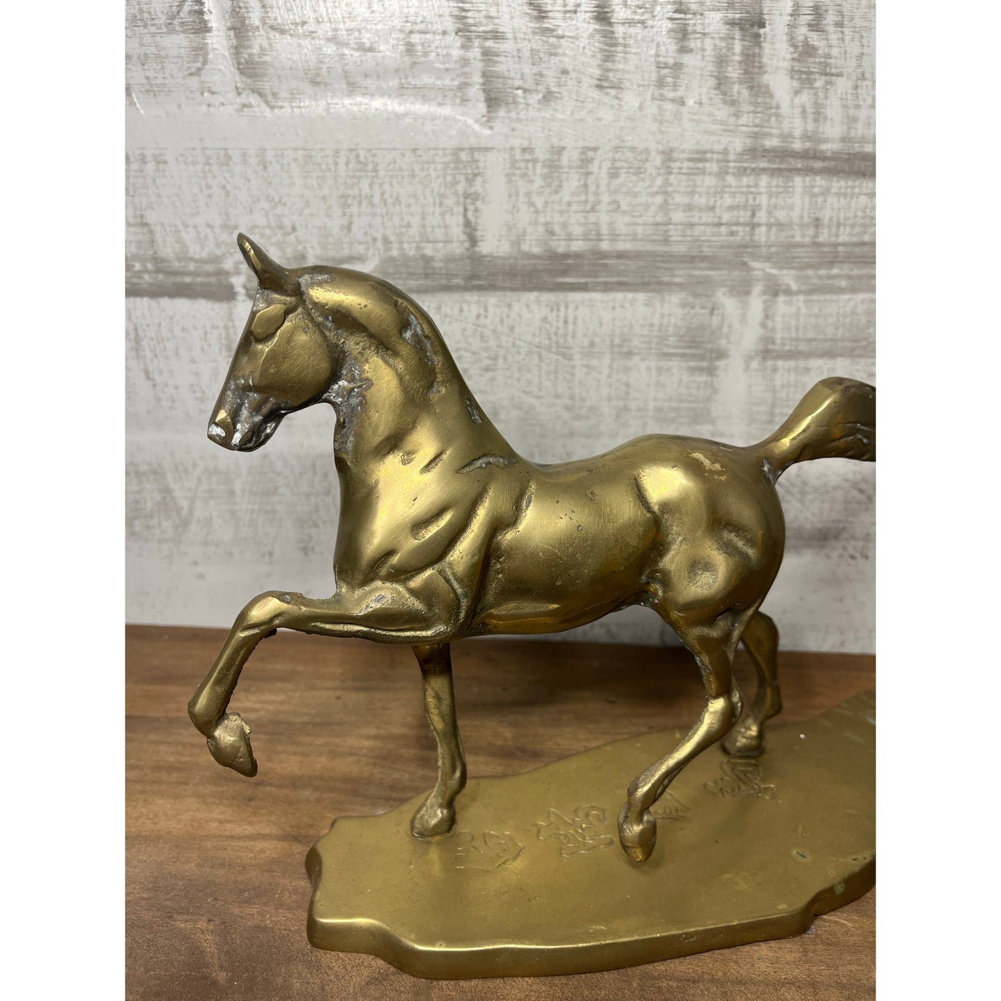 Vintage Brass Horse Sculpture