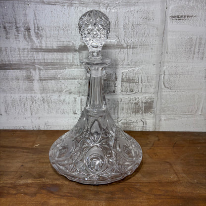 Vintage Ships Captain Carafe Crystal Decanter