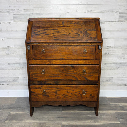 Antique Oak Secretary Desk