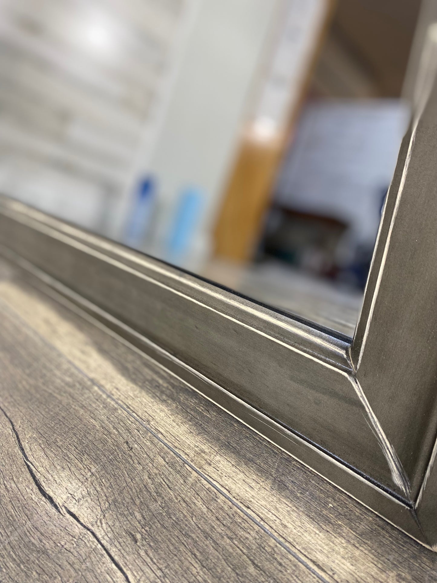 Large Gray Square Mirror