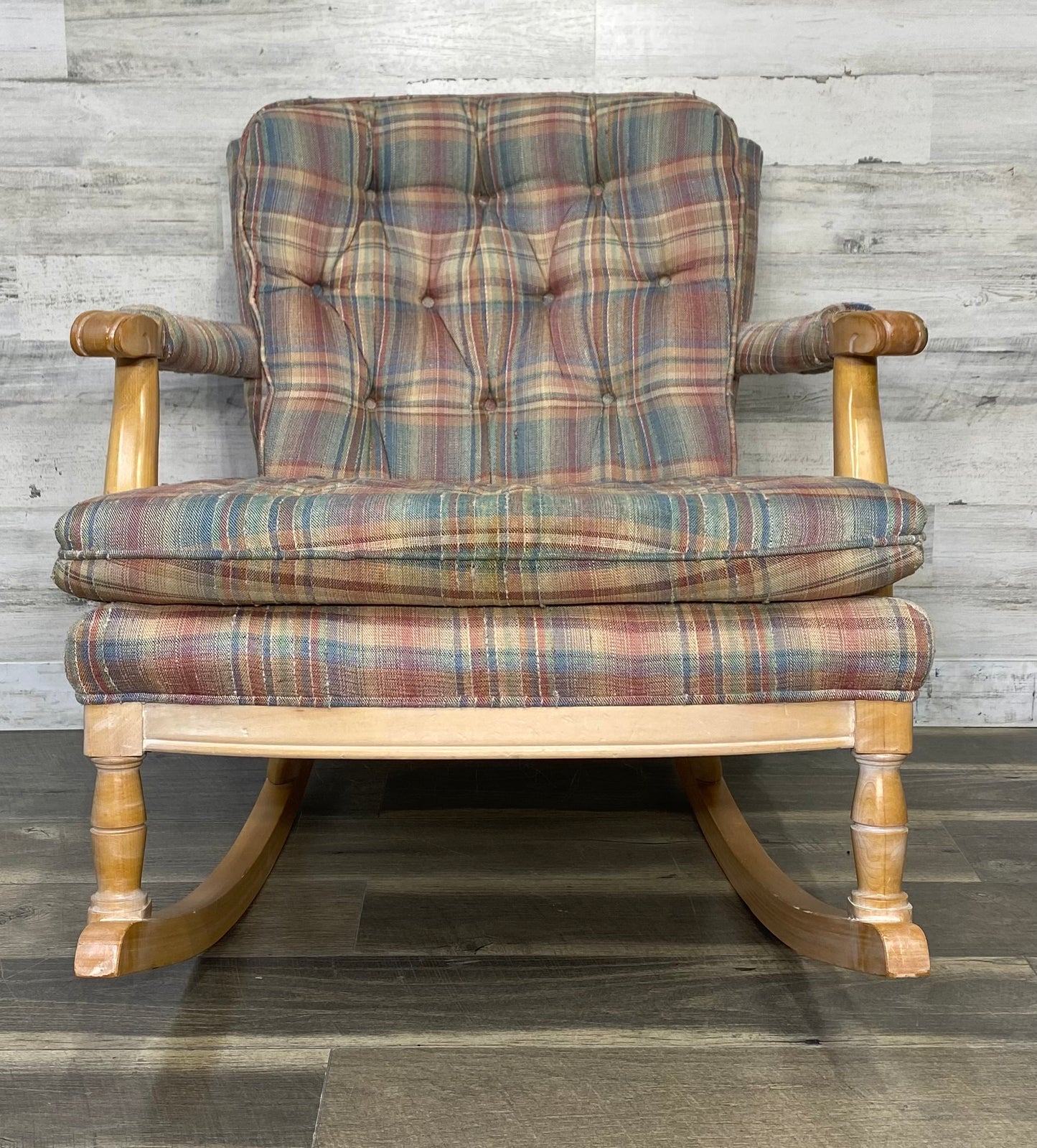 Plaid Rocking Chair Sam Moore