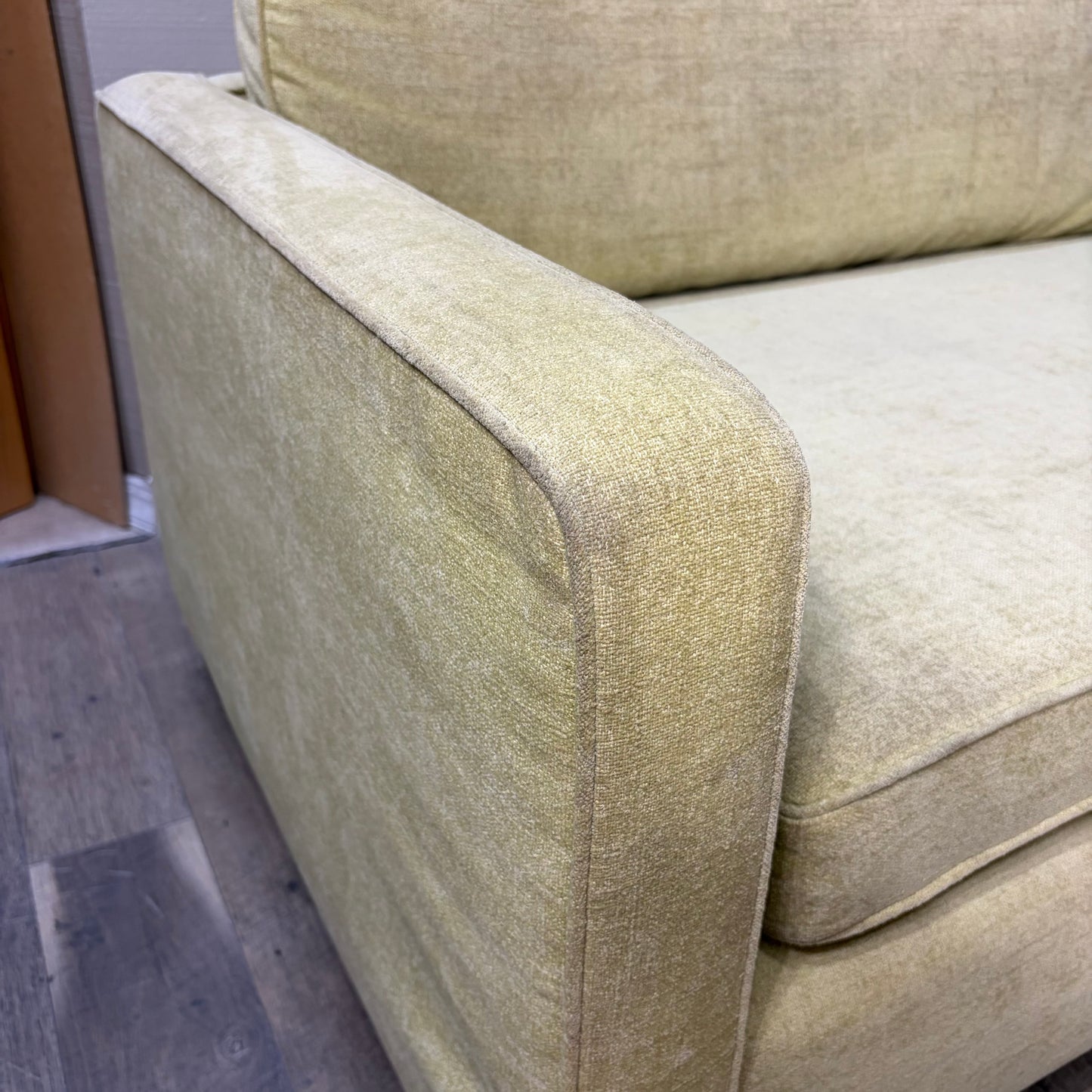 Small 2pc Green Sectional Couch