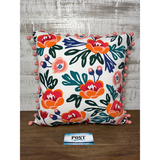 Tropical Pink Floral Pillow