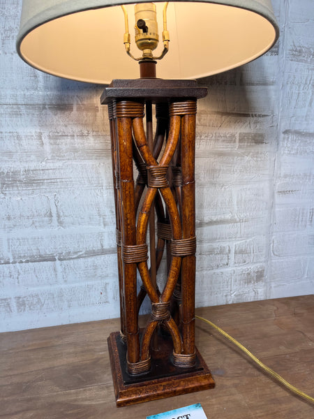 Vintage Bamboo Table Lamp