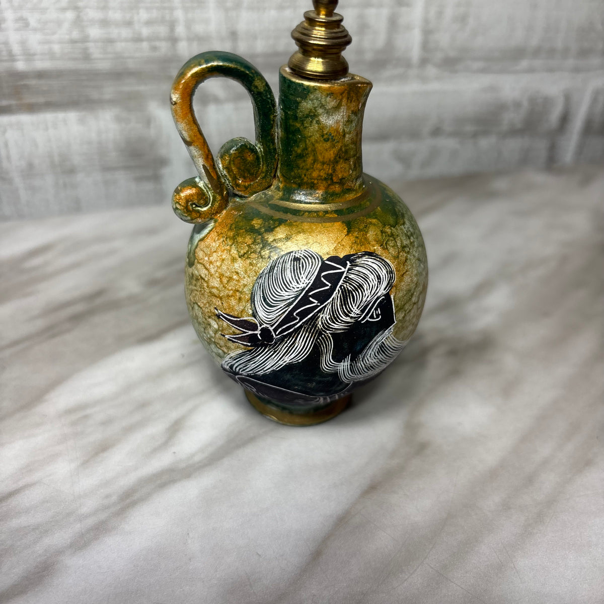 Vintage Miniature Hand-Painted Greek Perfume Bottle
