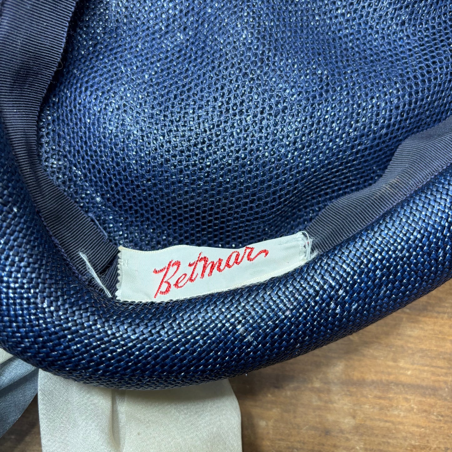 Vintage Betmar Navy Blue Cocktail Hat