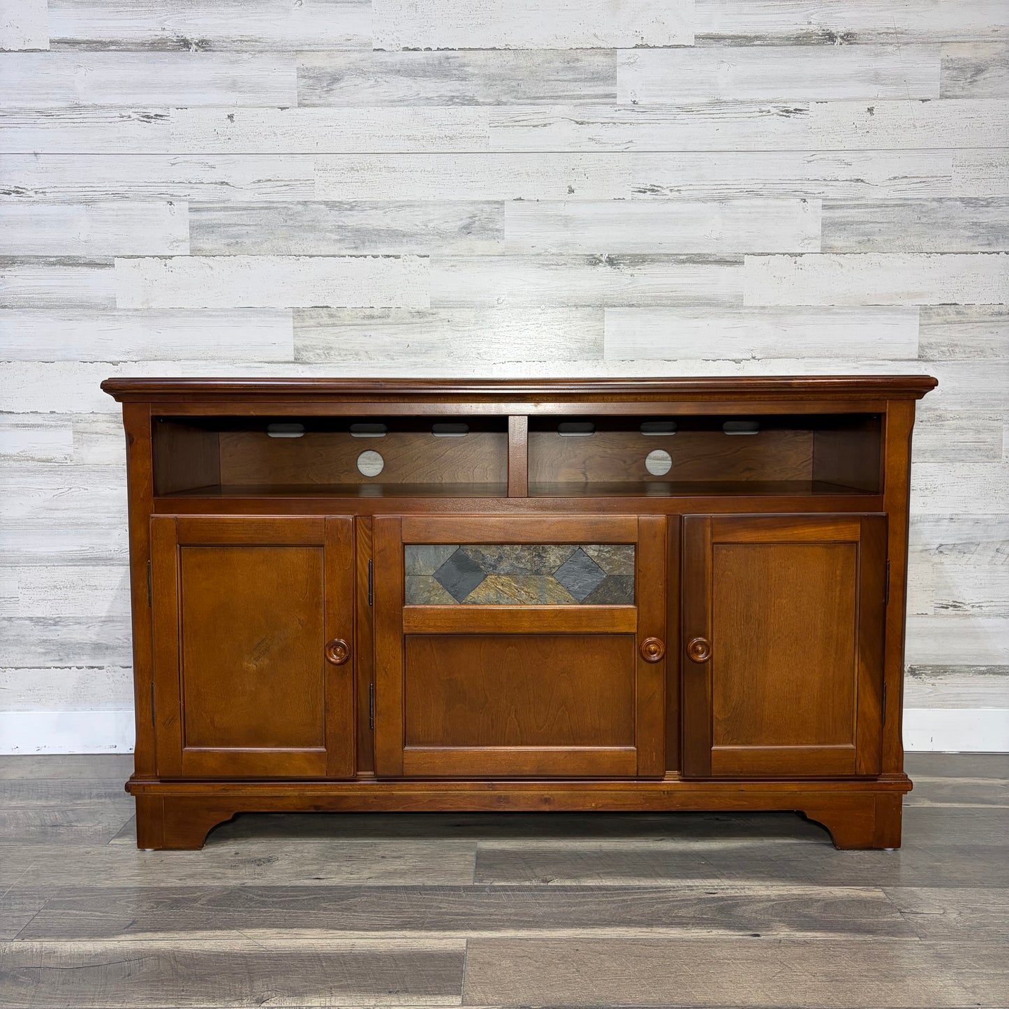 Wood & Stone Tv Stand