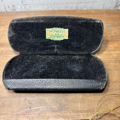 Antique Gold Wire Glasses And Case