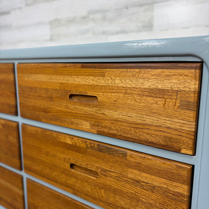 Refinished Oak & Blue Dresser