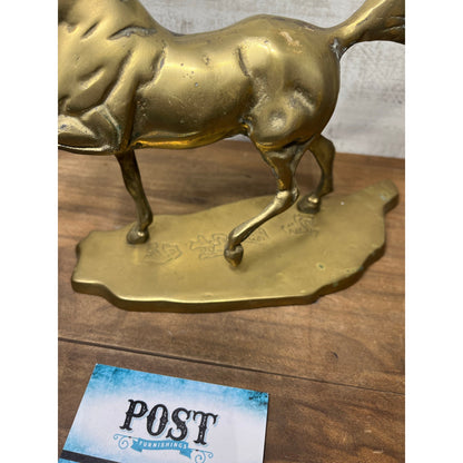 Vintage Brass Horse Sculpture