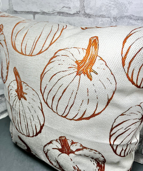 Fall Pumpkin Down Throw Pillow