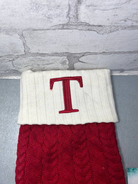 “T” Christmas Stocking