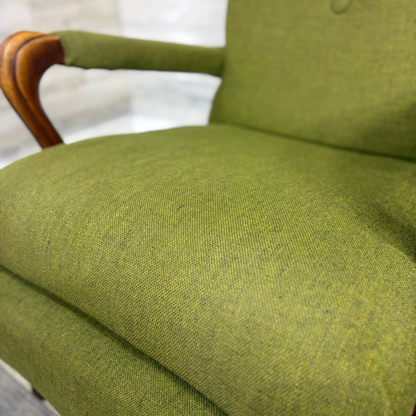 Retro Green Platform Rocking Chair