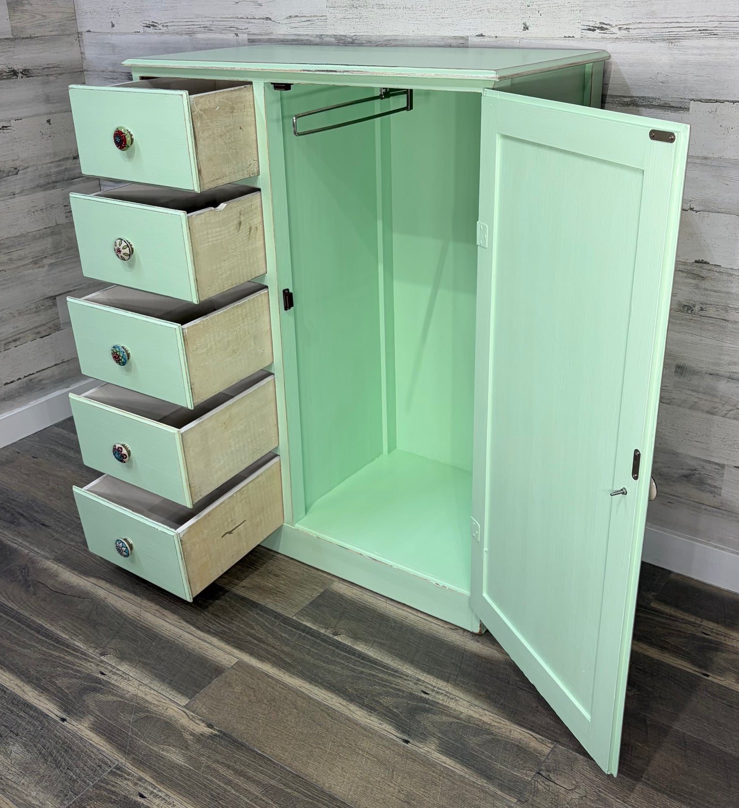 Armoire Dresser Mint Green