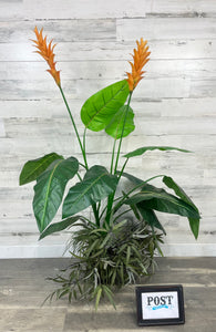 Green And Orange Artificial Bird Of Paradise Plant