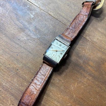 Vintage Harvel “Tank” Watch W/ Croton Red Case