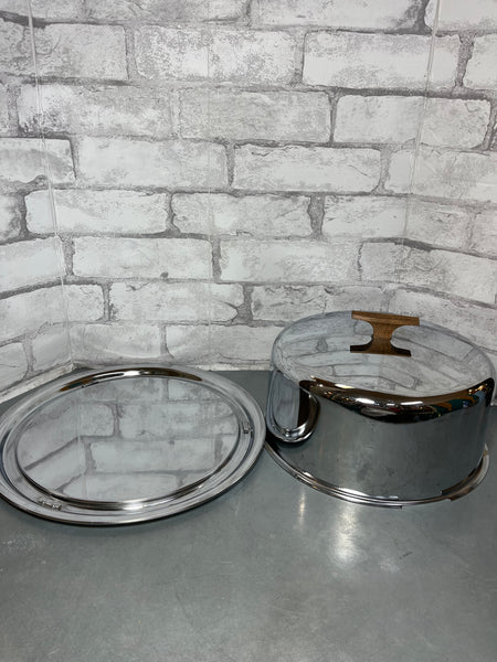 Vintage Stainless Steel Cake Container