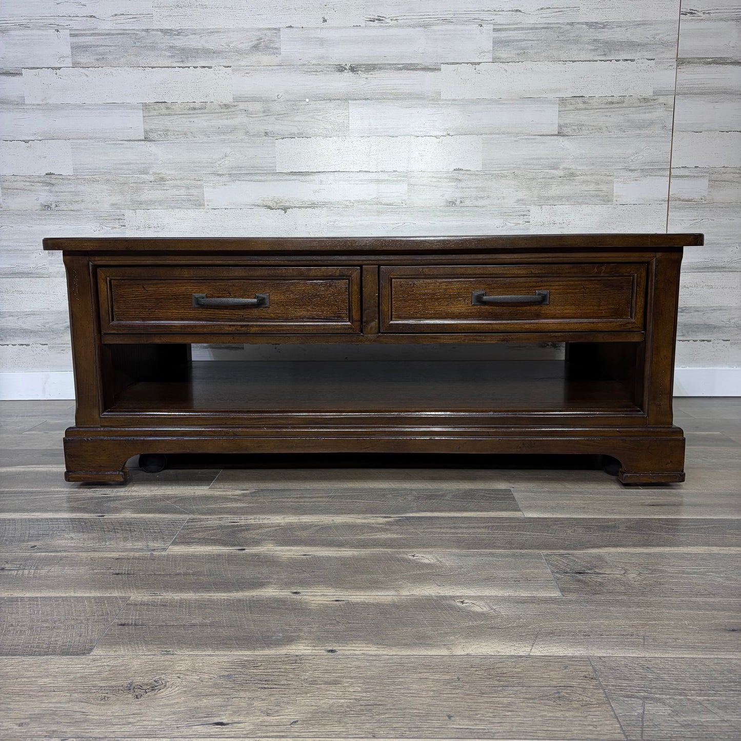 Rustic Coffee Table W/ Storage Drawers