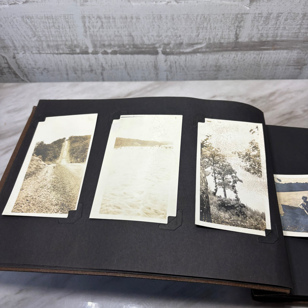 Mid Century Leather Photo Album