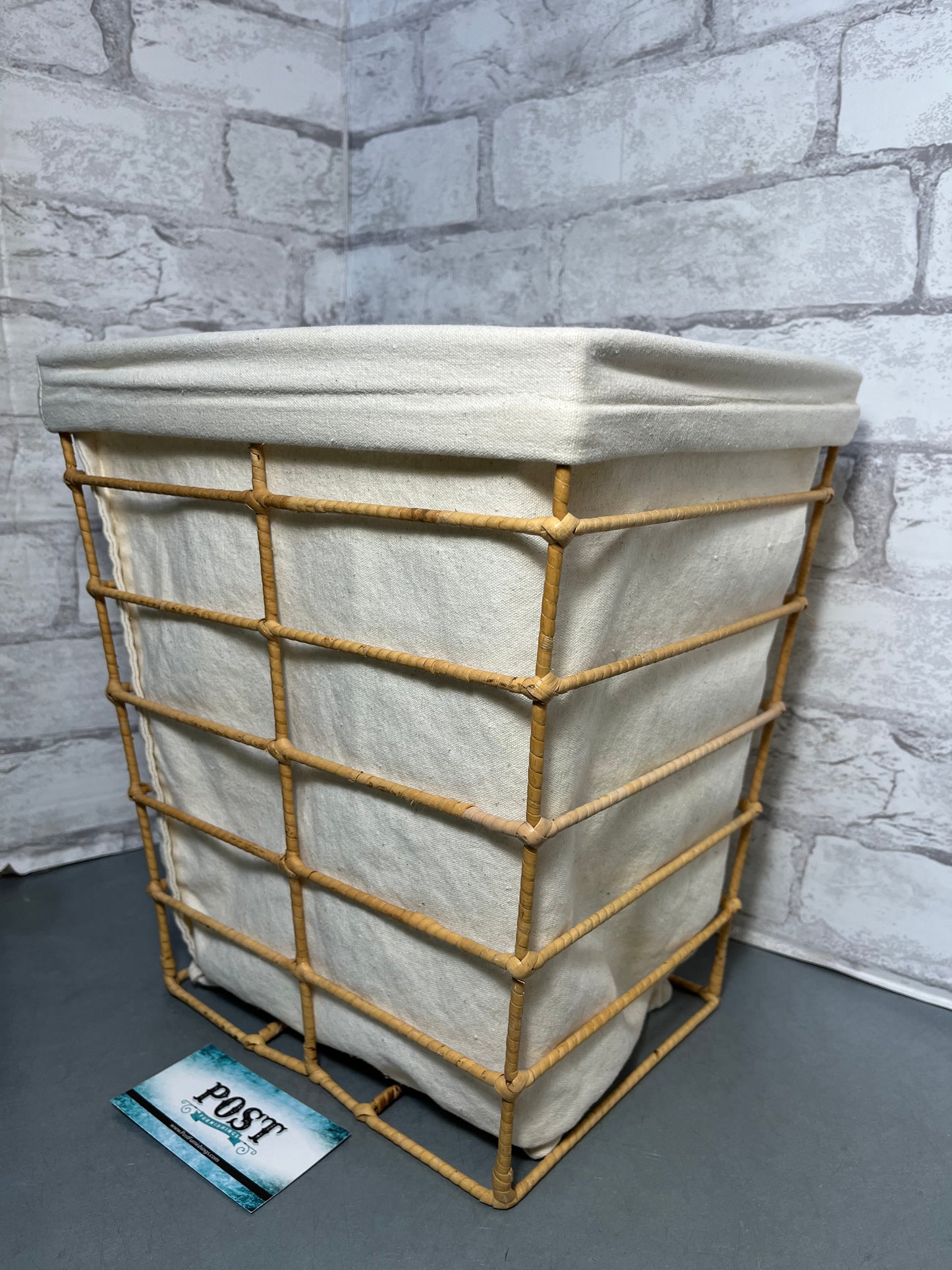Linen Lined Waste Basket